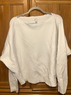 Nine West Cream Scoop Neck Knit Sweater